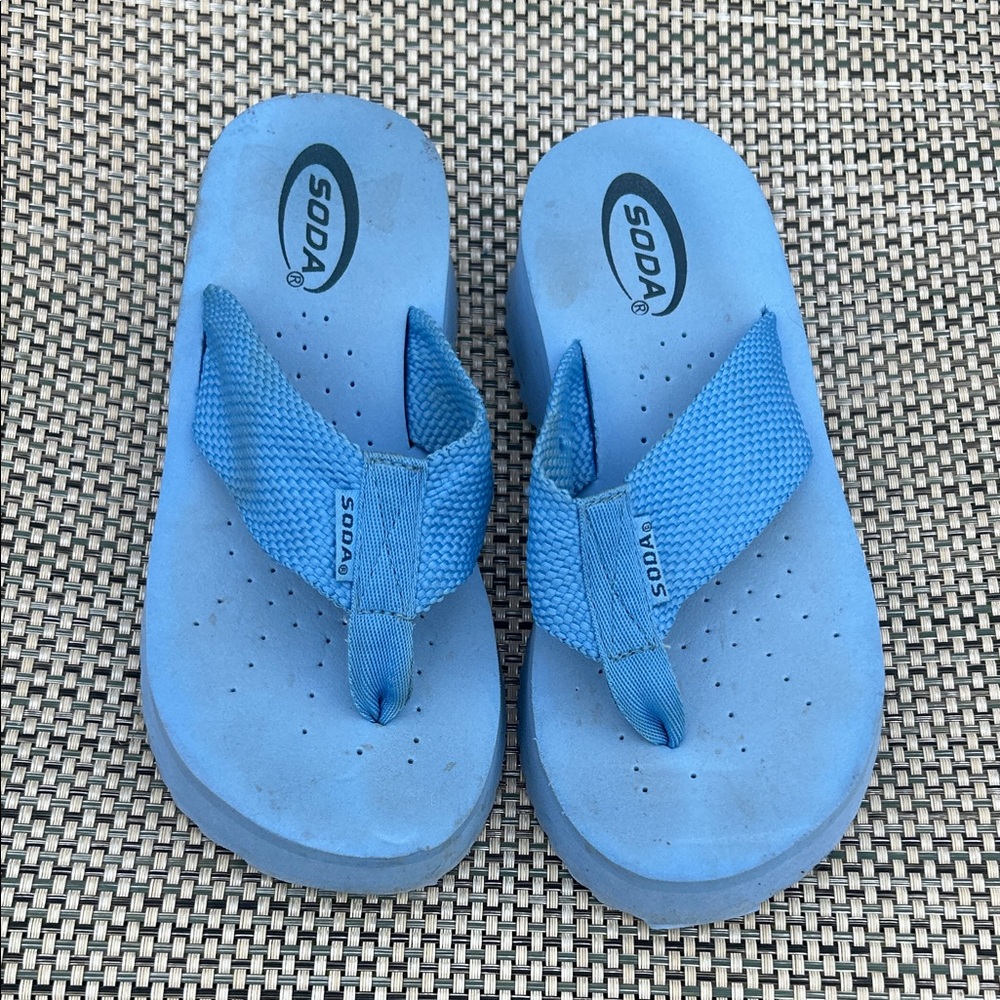 Soda Light Blue Foam Thong Sandals